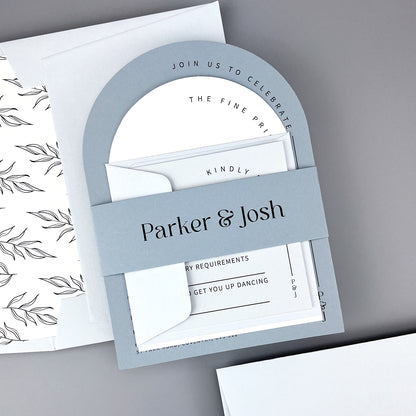 Parker Wedding Invitation - Blues