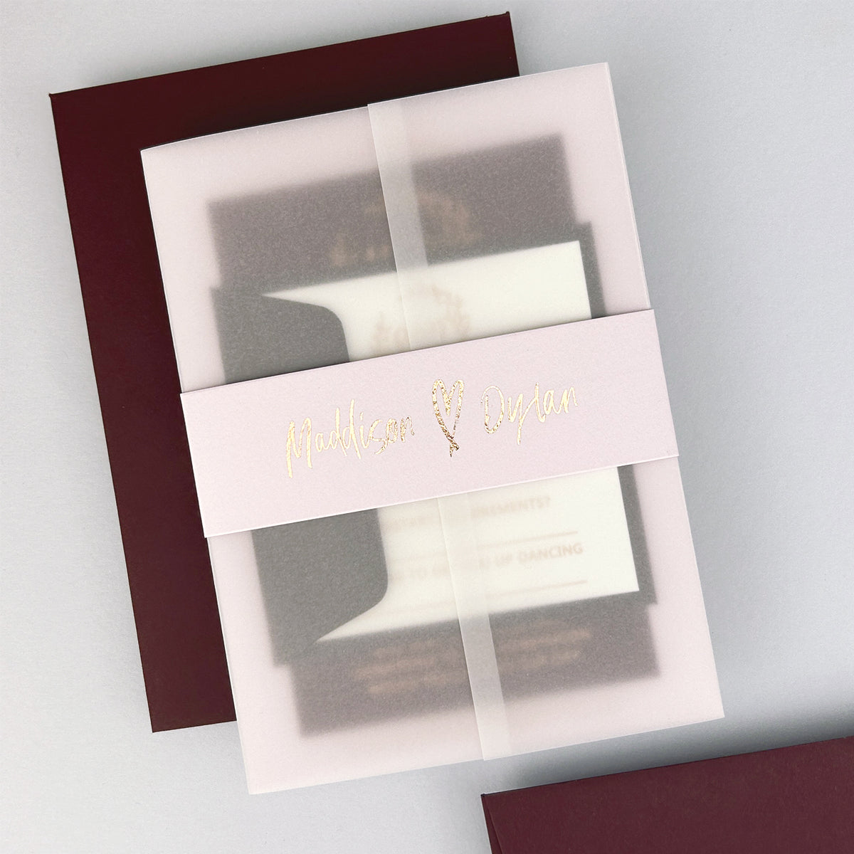 Maddison Wedding Invitation - Pinks