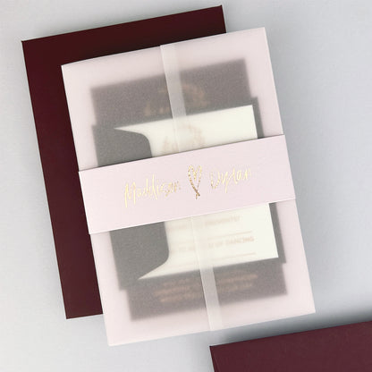 Maddison Wedding Invitation - Pinks