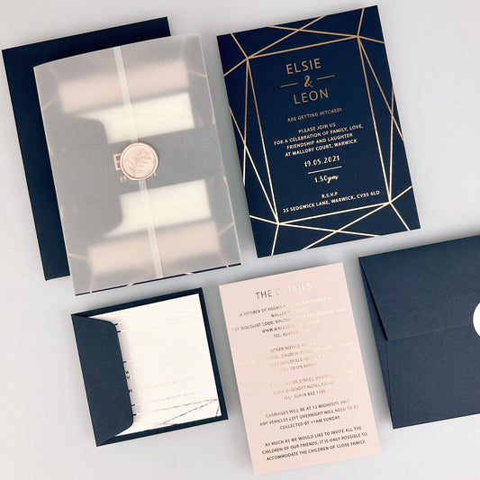 Zuri Wedding Invitation - Blues