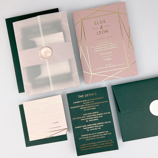 Zuri Wedding Invitation - Pinks