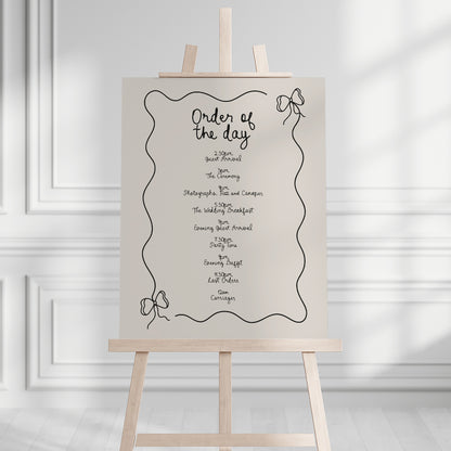 Nadia Order of the Day Sign