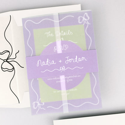 Nadia Wedding Invitation - Purple/Red/Gold