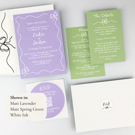 Nadia Wedding Invitation - Purple/Red/Gold