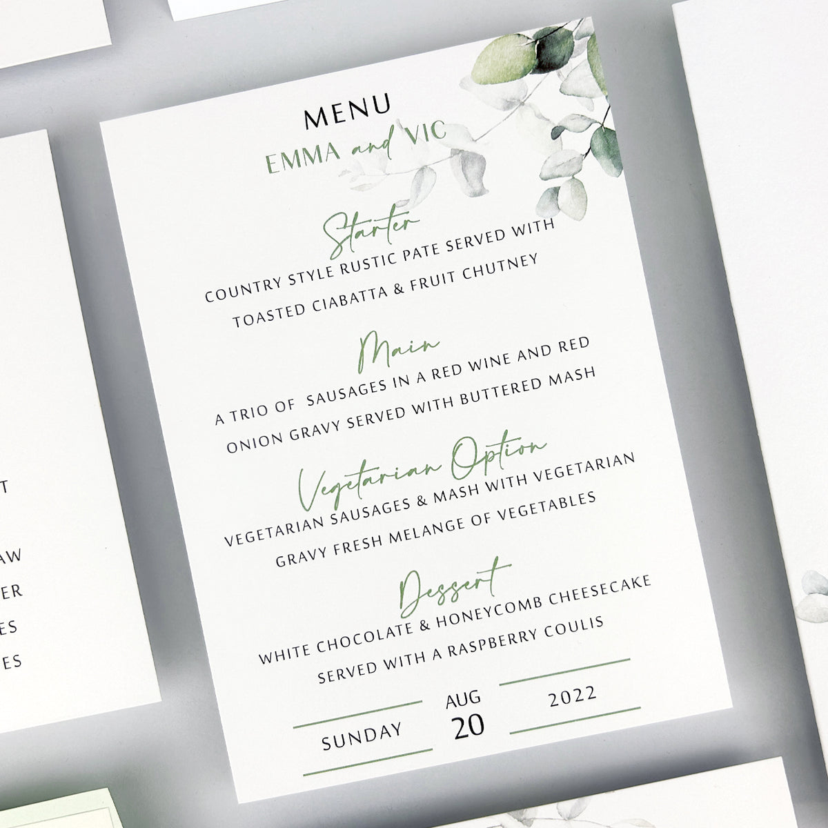 Emma Menu