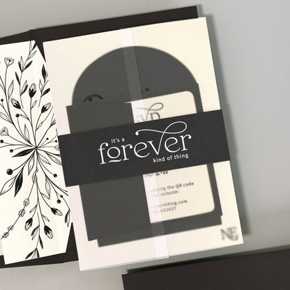 Nolan Wedding Invitation - Grey/Black
