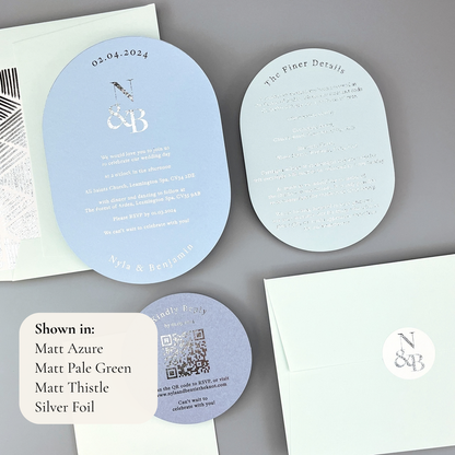 Nyla Wedding Invitation - Blues