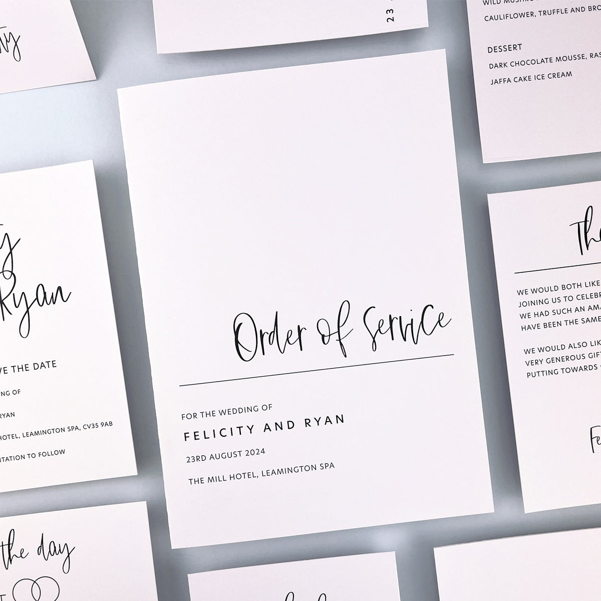Felicity Order of Service