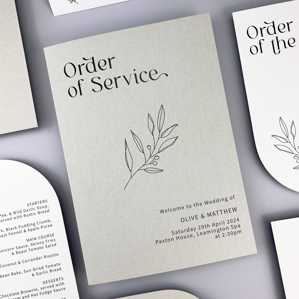 Olive Order of Service