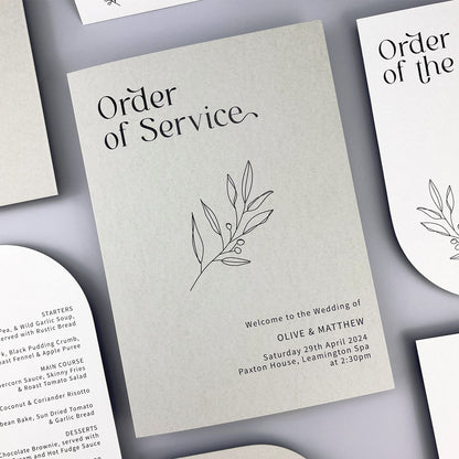 Olive Order of Service