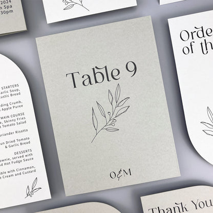 Olive Table Name / Number