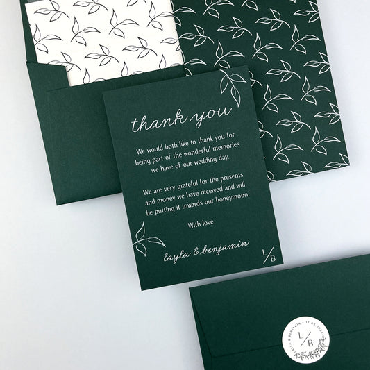 Layla Thank You Card