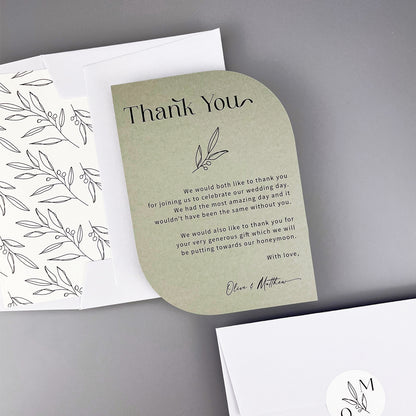 Olive Thank You Card