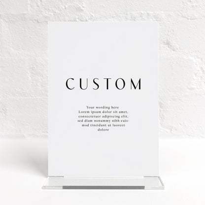 Oakley Matching Small Table Sign