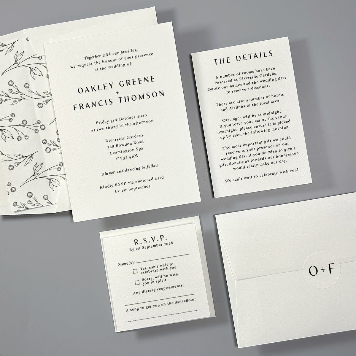 Oakley Wedding Invitation