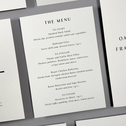 Oakley Menu