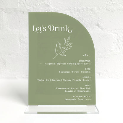 Olive Matching Small Table Sign