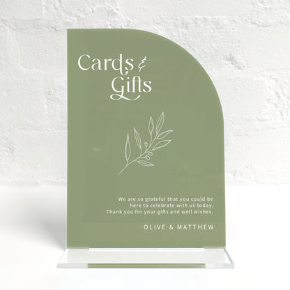 Olive Matching Small Table Sign