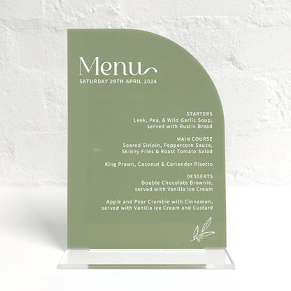 Olive Matching Small Table Sign