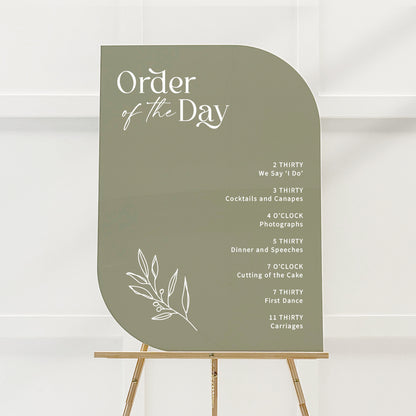 Olive Order of the Day Sign