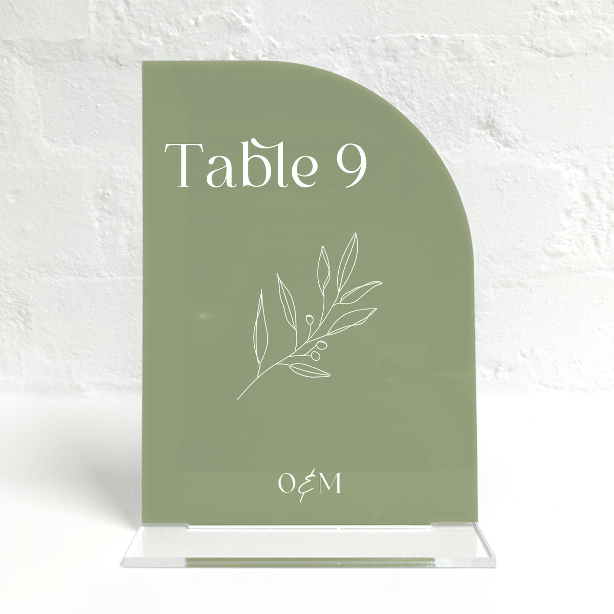 Olive Matching Small Table Sign