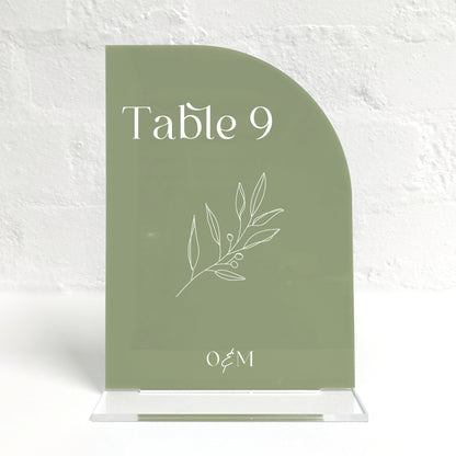 Olive Matching Small Table Sign