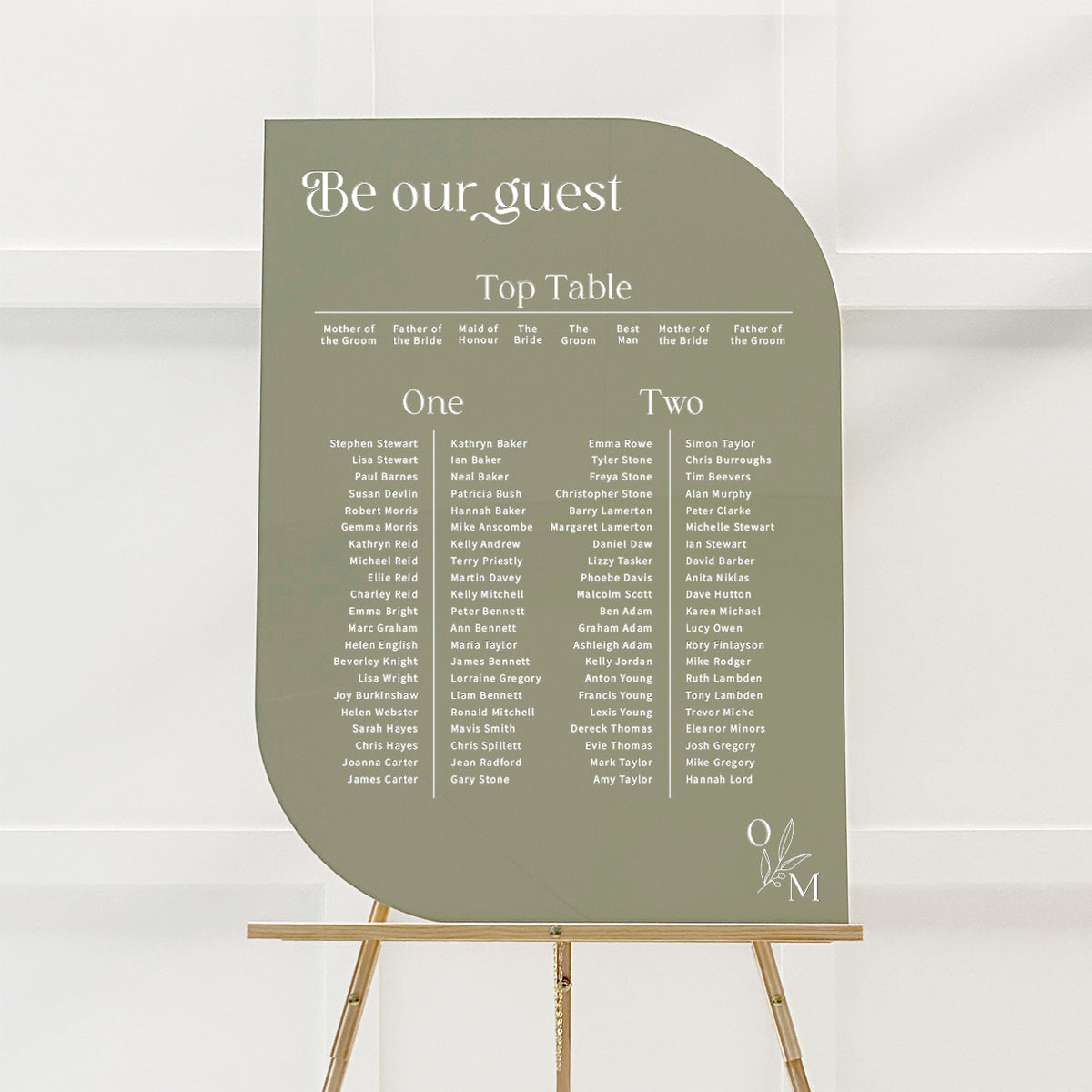 Olive Seating Plan