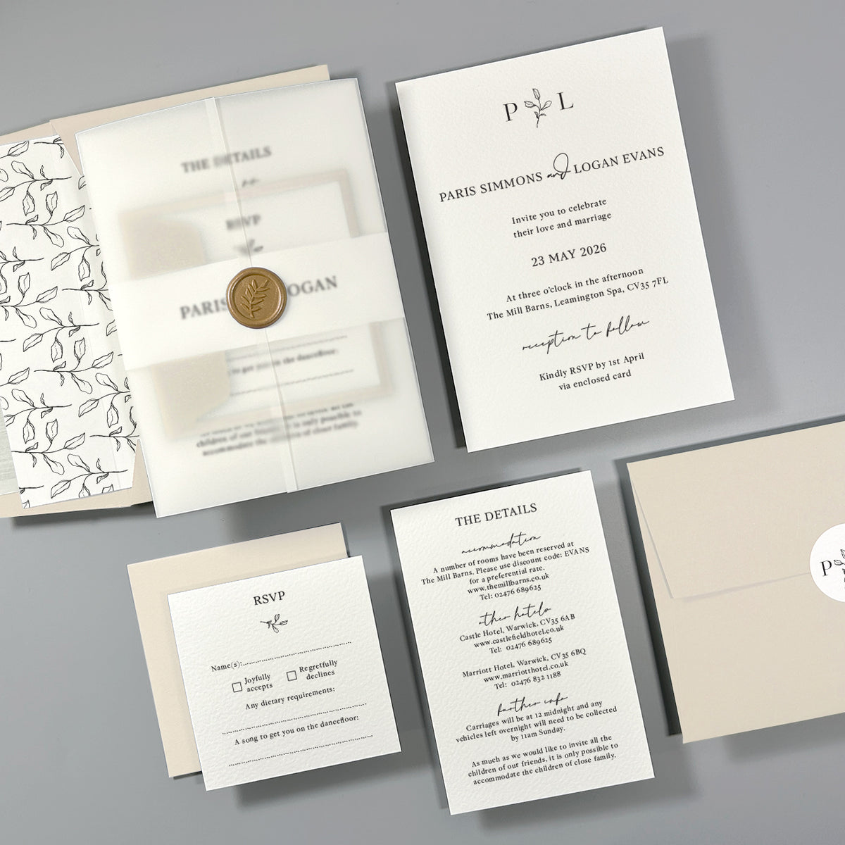 Paris Wedding Invitation