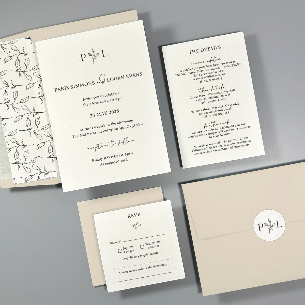 Paris Wedding Invitation