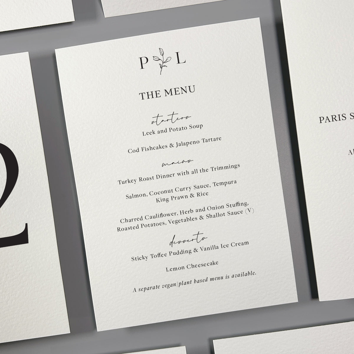 Paris Menu