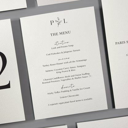 Paris Menu