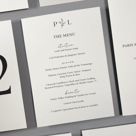 Paris Menu