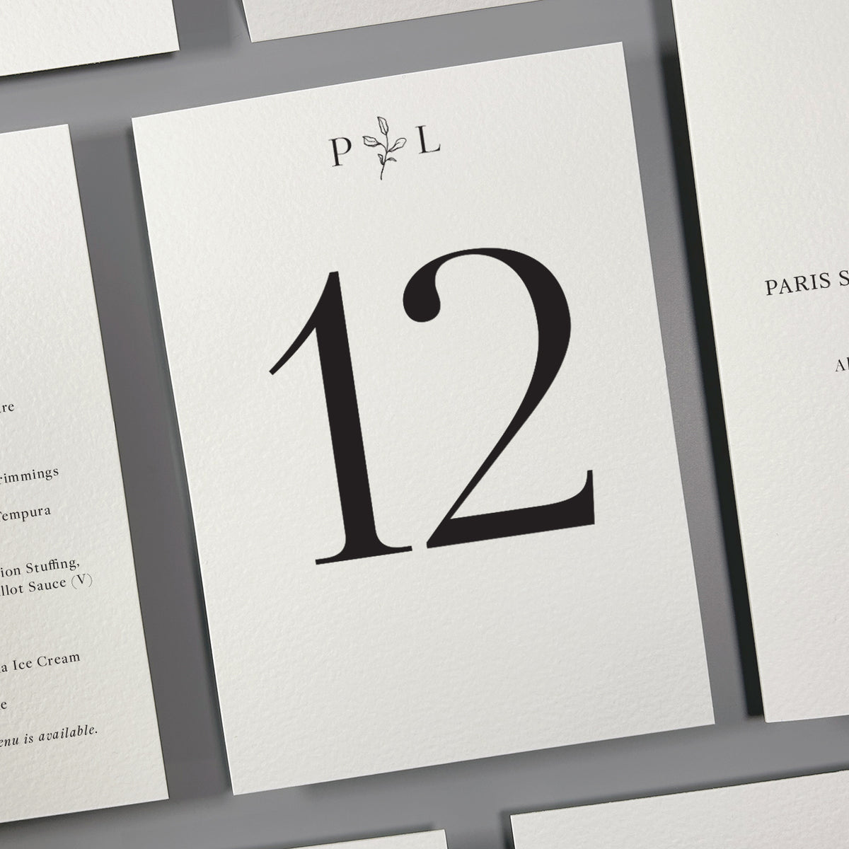 Paris Table Name / Number