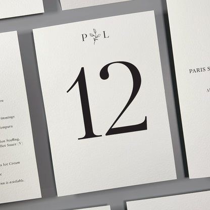 Paris Table Name / Number