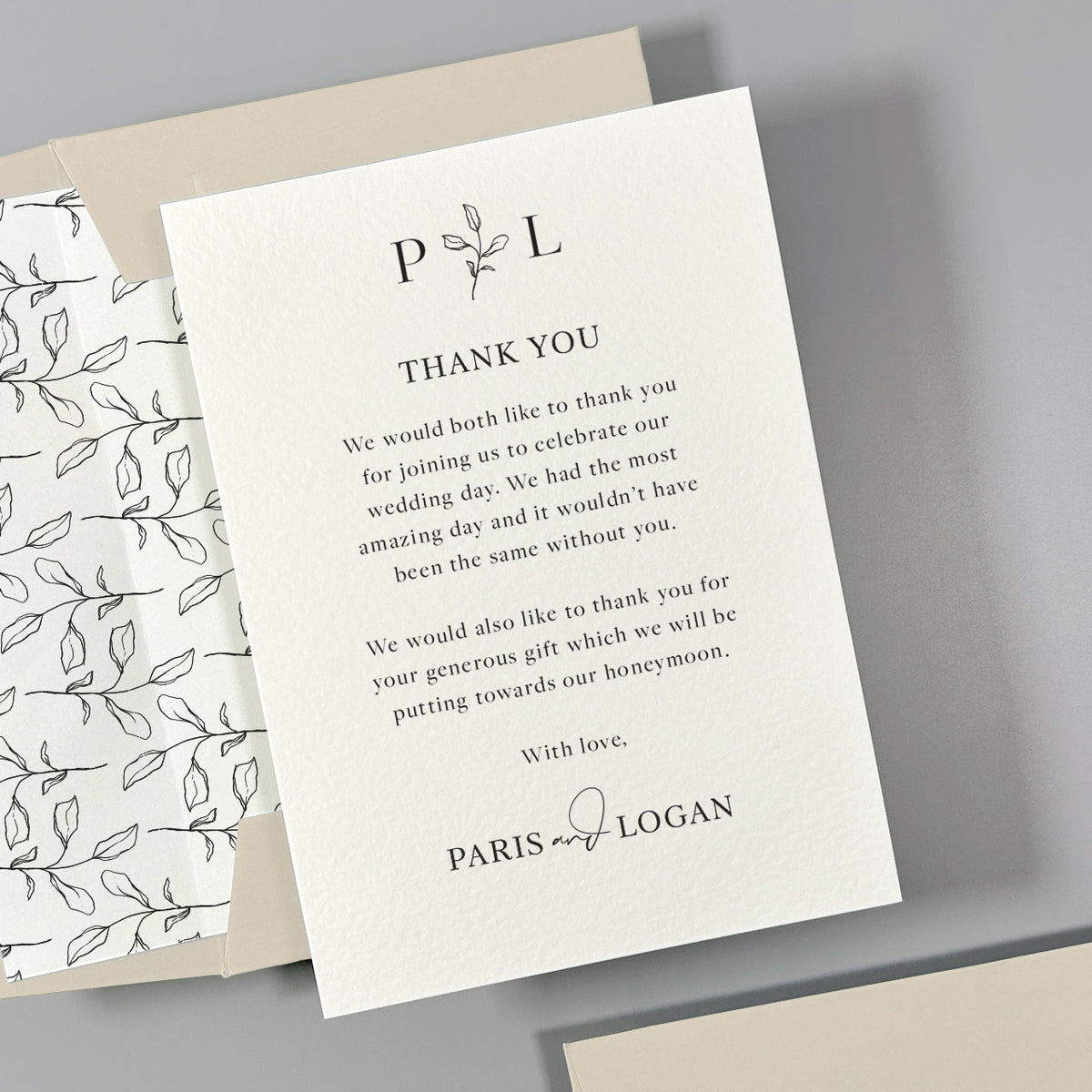 Paris Thank You Card