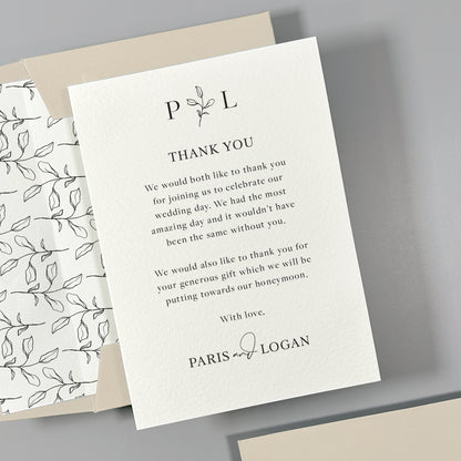Paris Thank You Card