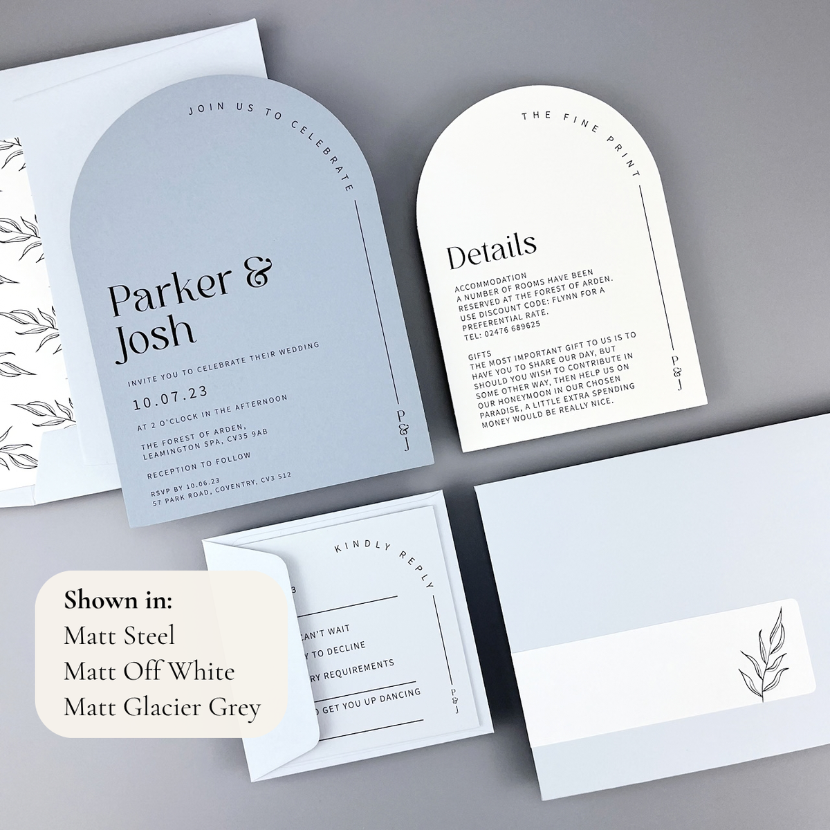 Parker Wedding Invitation - Blues