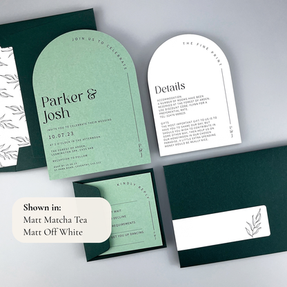 Parker Wedding Invitation - Greens