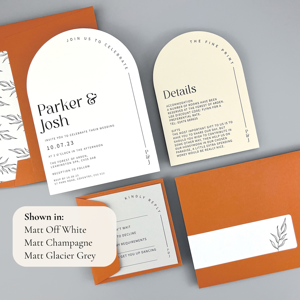 Parker Wedding Invitation - Neutrals