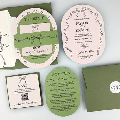 Payton Wedding Invitation - Greens