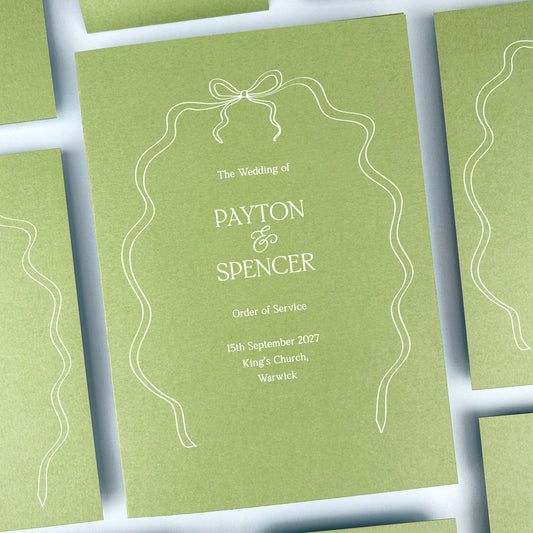 Payton Order of Service