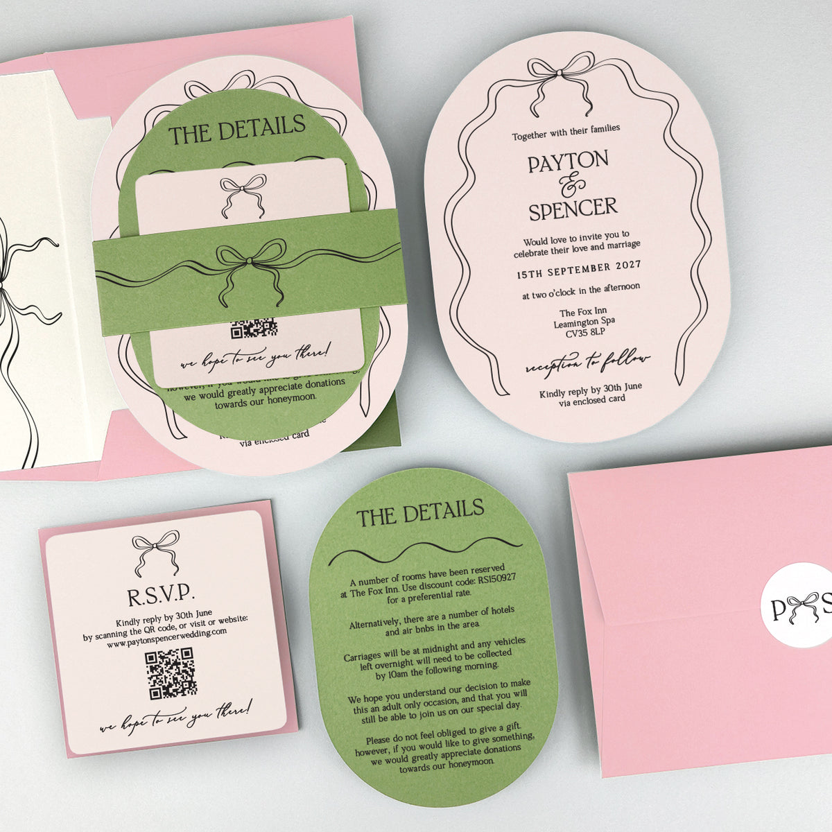 Payton Wedding Invitation - Pinks