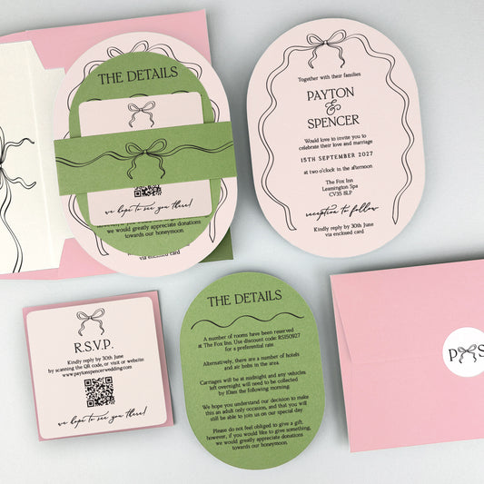 Payton Wedding Invitation - Pinks