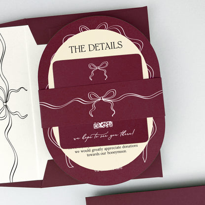 Payton Wedding Invitation - Purple/Red/Gold