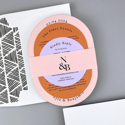 Nyla Wedding Invitation - Pinks