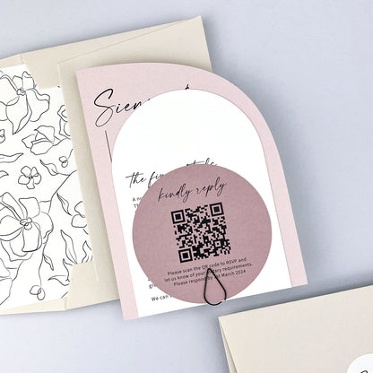 Sienna Wedding Invitation - Pinks