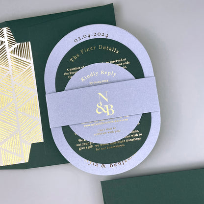 Nyla Wedding Invitation - Purple/Red/Gold