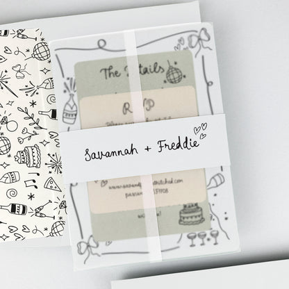Savannah Wedding Invitation - Greys/Black