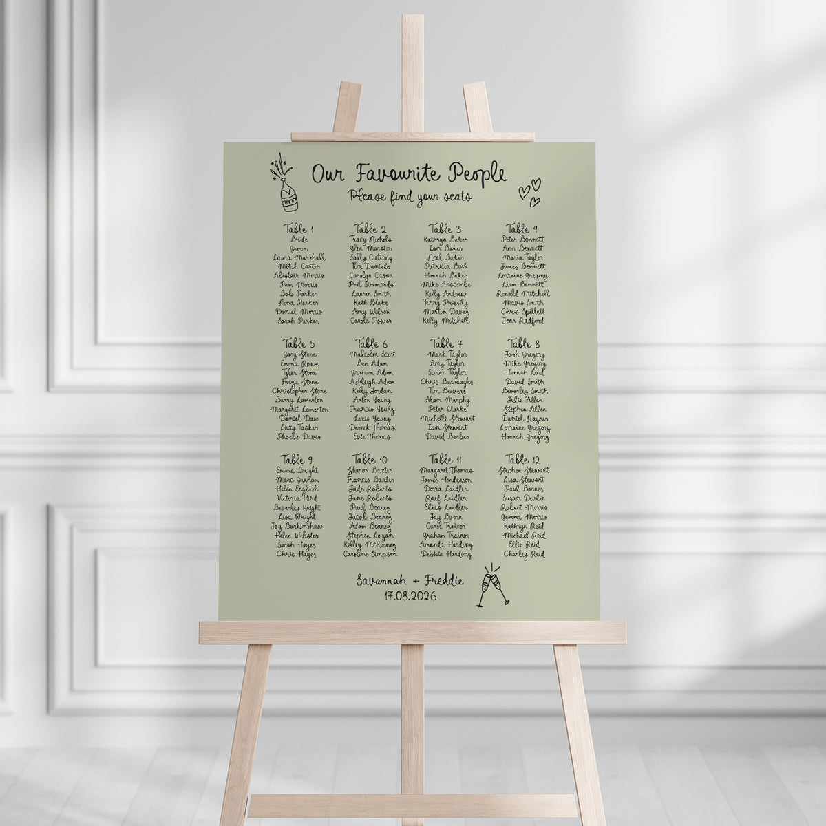 Savannah Seating Plan