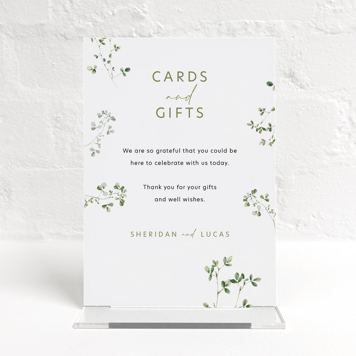 Sheridan Matching Small Table Sign